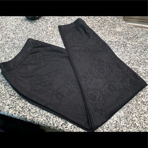Black lace pattern slacks